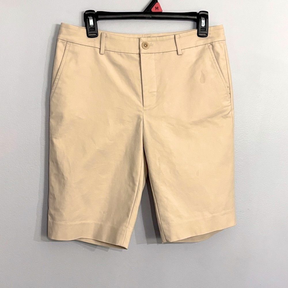 Lauren Ralph Lauren | Women’s Classic Tan Bermuda Chino 10” Casual Shorts Size 6 - Picture 1 of 15